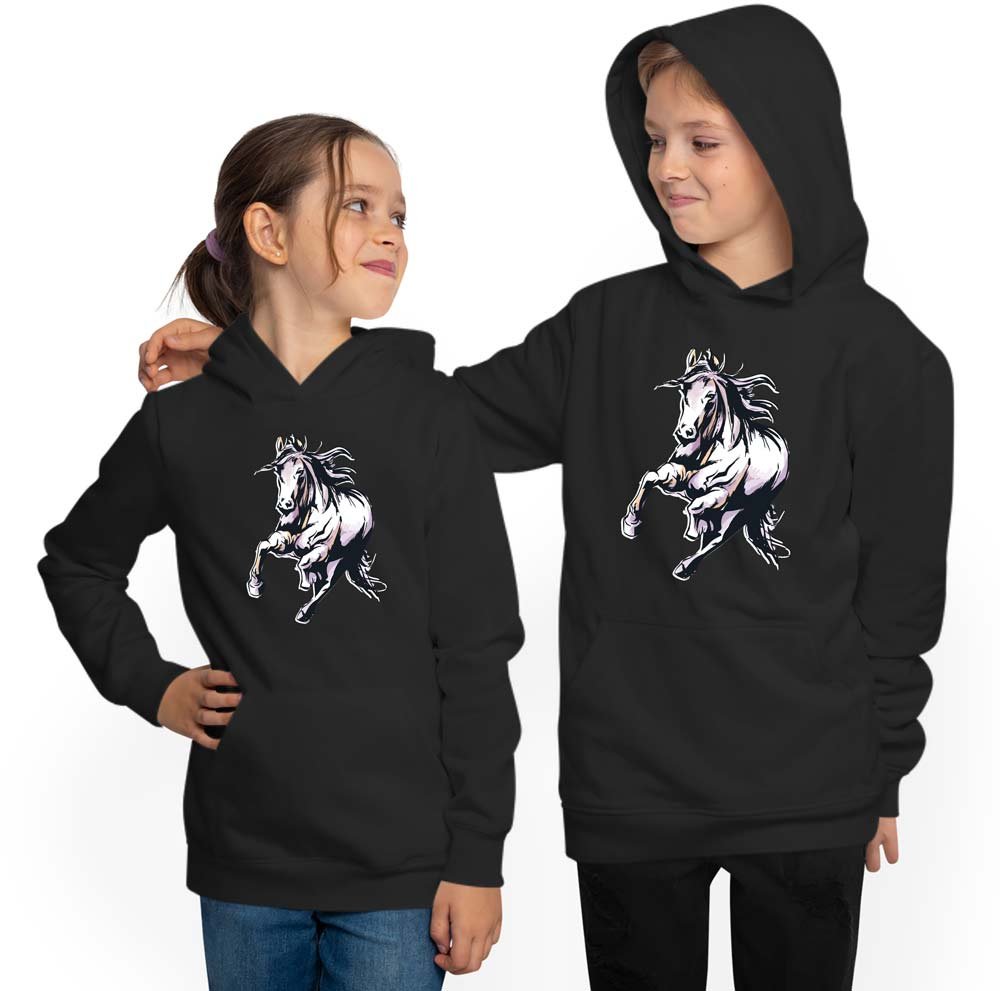 Children's Hoodie Hooded Sweater - Running Horse i168